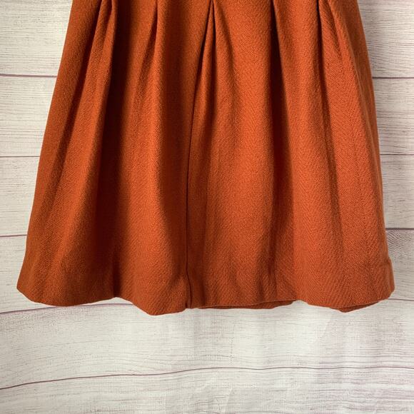Vintage Kelita Brown A-Line Pleated Skirt Side Zipper Closure - Picture 3 of 16